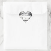 フィアット500、イタリアのCinquecento ハートシール (バッグ)