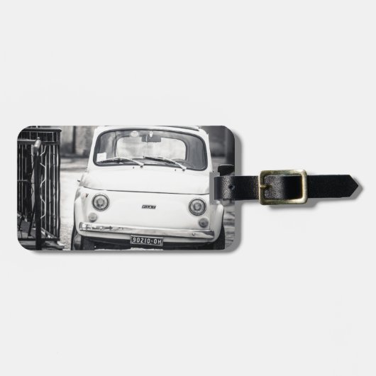 フィアット500、イタリアのCinquecento ラゲッジタグ (正面横)