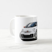 フィアット500 Abarthの白車 コーヒーマグカップ (正面左)