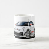 フィアット500 Abarthの白車 コーヒーマグカップ (中央)