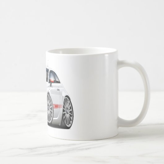 フィアット500 Abarthの白車 コーヒーマグカップ (右)