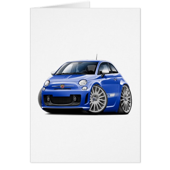 フィアット500 Abarthの青車 (正面)