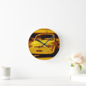 フィアット500 Abarth. ラウンド壁時計 (ホーム)