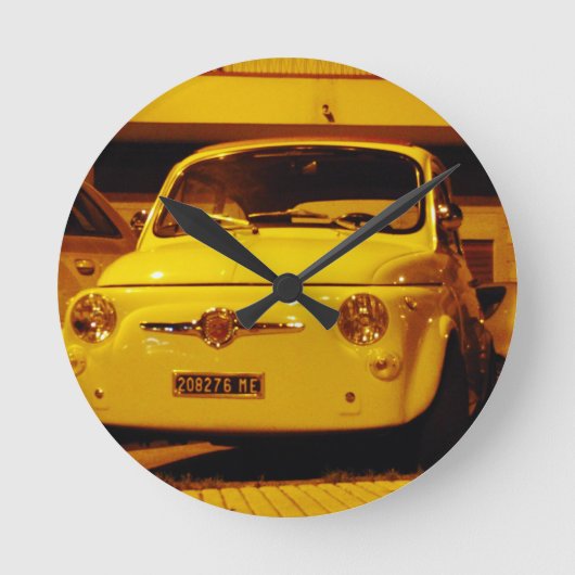 フィアット500 Abarth. ラウンド壁時計 (正面)
