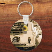 フィアット500 Cinquecentoイタリアでは、ヴィンテージロードトリップ。 キーホルダー (正面)