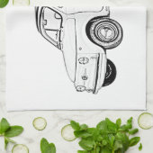 フィアット500 Topolino キッチンタオル (折り畳み)