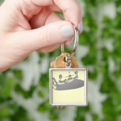 フィアット600の詳細-ライトの灰色 キーホルダー (手)