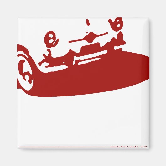 フィアット600詳細 – 暗い赤(点灯) マグネット (正面)