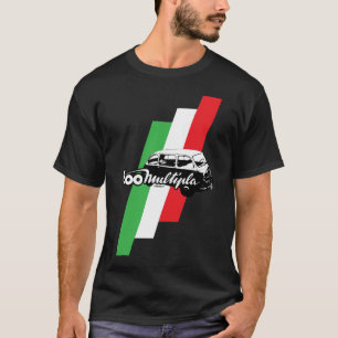 フィアット600 Multiplaの原稿、イラストレーションおよび旗 Tシャツ