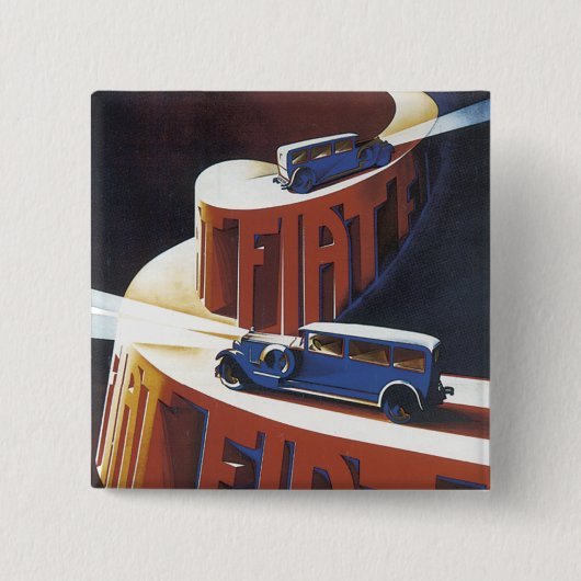 フィアット 缶バッジ (正面)