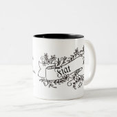 フィアットYES祈りの言葉によって賛美される聖母マリア ツートーンマグカップ (正面右)