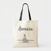 フィアトタグリエロサービスステーション、アスマラ、エリトリア トートバッグ (正面)