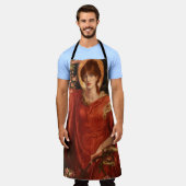 フィアメッタの幻影（ダンテ・ガブリエル・ロセッティ作） エプロン (着用した状態)