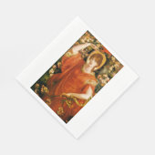 フィアメッタ（赤毛の女性）の幻影（ロゼッティ） スタンダードランチョンナプキン (角)