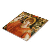 フィアメッタ（赤毛の女性）の幻影（ロゼッティ） タイル (側面)