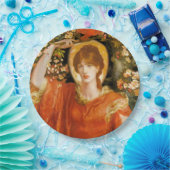 フィアメッタ（赤毛の女性）の幻影（ロゼッティ） ペーパープレート (パーティー)