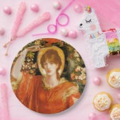 フィアメッタ（赤毛の女性）の幻影（ロゼッティ） ペーパープレート (パーティー)