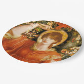 フィアメッタ（赤毛の女性）の幻影（ロゼッティ） ペーパープレート (アングル)