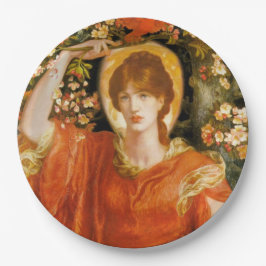フィアメッタ（赤毛の女性）の幻影（ロゼッティ） ペーパープレート
