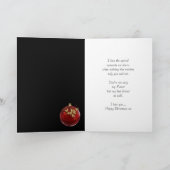 フィアンスクリスマスカード – 雪だるまインハート シーズンカード (内部)