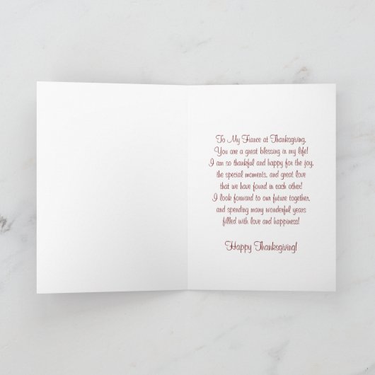 フィアンスハッピー感謝祭ターキーカード シーズンカード (内部)