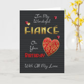 フィアンス、誕生日と金ゴールド効果およびエンボス効果 カード (黄色い花)