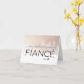 フィアンセのかわいい婚約したクリスマス カード (黄色い花)