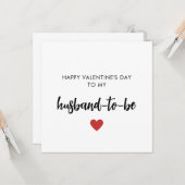 フィアンセのロマンチックハッピーバレンタインデーカード カード (正面/裏面インサイチュ)