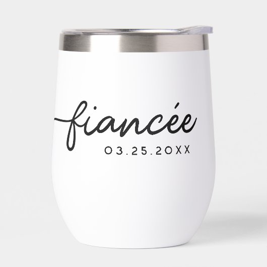 フィアンセエレガントタイポグラフィカスタム婚約ギフト (左面)
