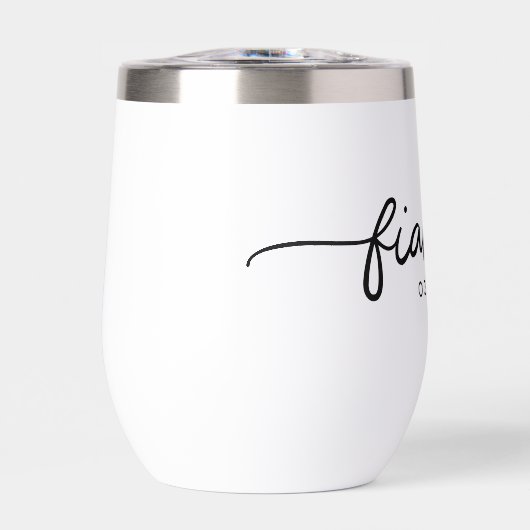 フィアンセエレガントタイポグラフィカスタム婚約ギフト (正面)