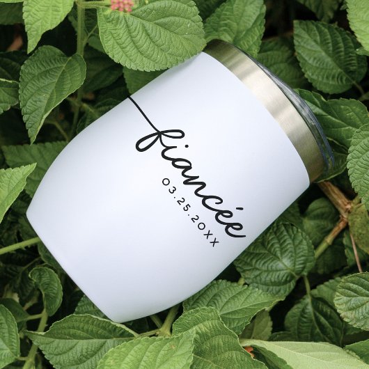 フィアンセエレガントタイポグラフィカスタム婚約ギフト