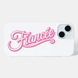 フィアンセピンク/白 iPhone 15ケース