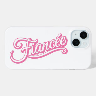 フィアンセピンク/白 iPhone 15ケース