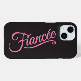 フィアンセピンクon black iPhone 15ケース