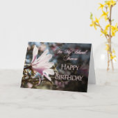 フィアンセ誕生日カードとマグノリア カード (黄色い花)