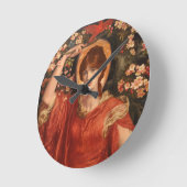 フィアンメッタ1878ダンテガブリエルロセッティのビジョン ラウンド壁時計 (傾斜)