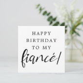 フィアンロマンチックハートフォントモダンハッピーバースデー カード (スタンド正面)