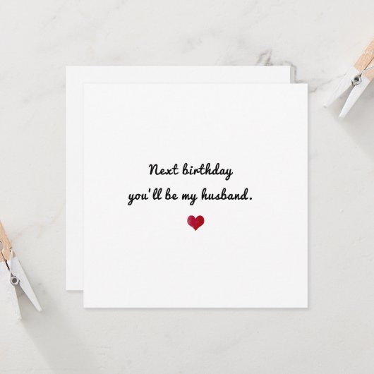 フィアンロマンチック愛かわいいハートハッピーバースデー カード (正面/裏面インサイチュ)