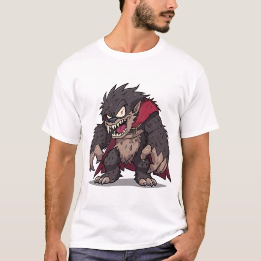 フィアースカートゥーン モンスター 吸血鬼 グラフィック Tシャツ (正面)