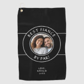 フィア最高のンスおもしろい写真テンプレート白黒モダン ゴルフタオル (正面)