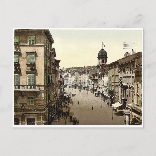 フィウメ,コルソ,クロアチア,オーストロ・ハンガリークラシック ポストカード (正面)