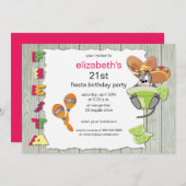 フィエカラフルスタ誕生日招待状 招待状 (正面/裏面)