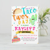 フィエスカラフルタコTWO-Sundayパーティー2nd Birthday 招待状 (スタンド正面)