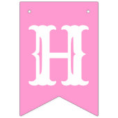 フィエスカラフルタハッピーファースト誕生日ガールパーティー バンティングフラッグ (第1の旗)