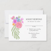 フィエスカラフルタフローラ結婚ズ 出欠カード (正面)