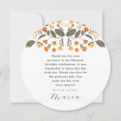 フィエスカラフルタボタニカル15th誕生日ありがとう 招待状 (正面)