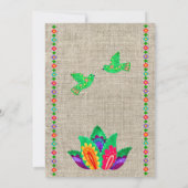 フィエスカラフルタラブバードメキシコ結婚ズ 招待状 (裏面)