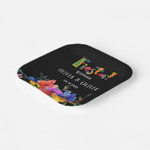 フィエスカラフルタ水彩フローラ結婚ズ ペーパープレート (傾斜あり)