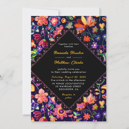 フィエスカラフルタ結婚式招待状 招待状 (正面)