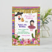 フィエスカラフルタ·ボーイ·アンド·ガール·バースデー·インビテーション 招待状 (スタンド正面)